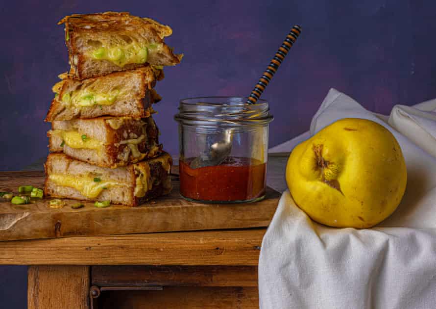 Toasted cheese sandwich with quince jelly, by Laura Jackson and Lori De Mori. Food styling Henrietta Clancy.