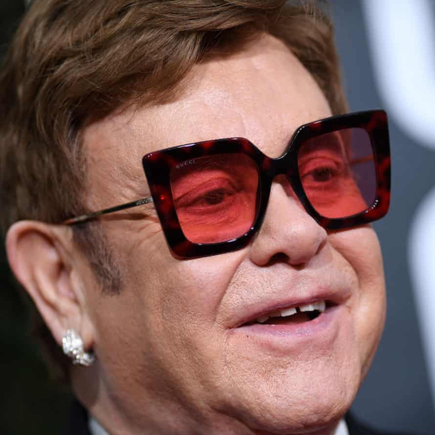 Elton John astatine the 2020 Golden Globes