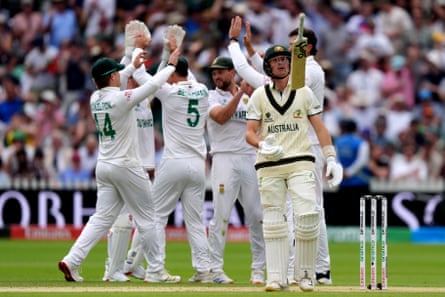 Marnus Labuschagne shows his frustration after being dismissed during the WTC final at Lord’s