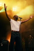 Exhorting us to better ourselves …Joshua Idehan at Green Man 2025.