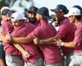 Team USA celebrate their win on Sunday