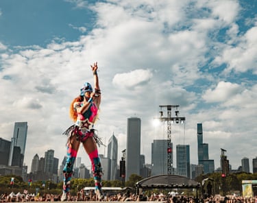 a person with their hands up