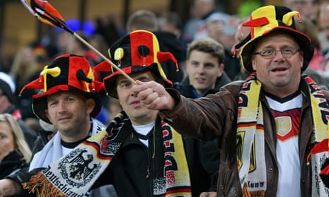 German football fans getting excited