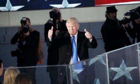 U.S. President-elect Trump gives a thumbs-up at pre-inaugural rally at the Lincoln Memorial in WashingtonU.S.