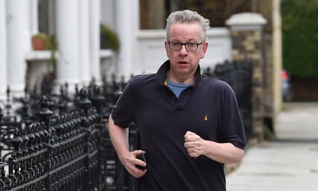 Michael Gove goes for a run