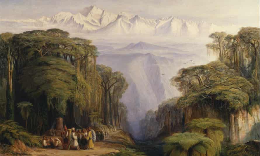 Edward Lear's Kanchenjunga from Darjeeling (1877).