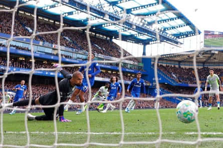 Guehi scores City’s second goal.