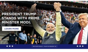 A Trump campaign ad featuring Modi.