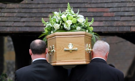 A funeral in the UK in August.