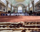 Two tonnes of mascarpone and 19,000 eggs: chefs make world's longest tiramisu – video