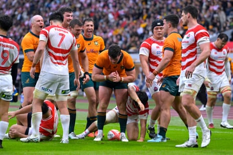 Carlo Tizzano after his try that was later disallowed