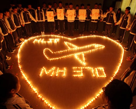 A vigil for passengers on the missing Malaysia Airlines flight MH370 in Zhuji, in China’s Zhejiang province in 2014.