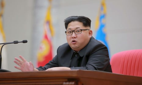 North Korean leader Kim Jong-un speaks during a visit to the Ministry of the People’s Armed Forces in January, 2016.