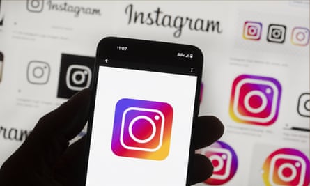 The Instagram logo is seen on a mobile phone