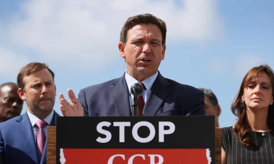 DeSantis in Miami early in June. All the signs are that any DeSantis presidency would be a fresh, hard-right Trumpian agenda, only without Trump in office.
