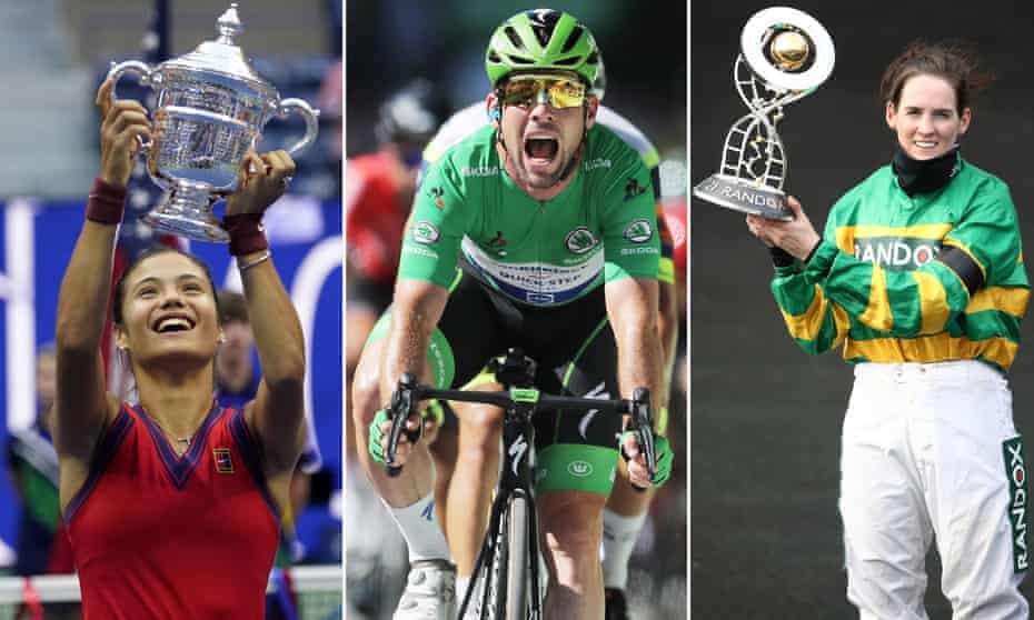 Emma Raducanu won the US Open, Mark Cavendish in the green jersey and Rachael Blackmore celebrates winning the Grand National. 