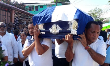 Ángel Gahona’s funeral in Bluefields.