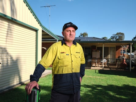 Shane McClymont at his house in Western Sydney