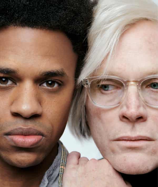 Jeremy Pope and Paul Bettany in The Collaboration.