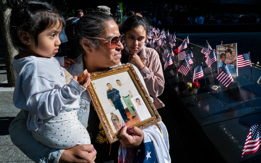 Julia Melendez holds a photo of her husband Antonio, who died working at Windows on the World restaurant during the attack.