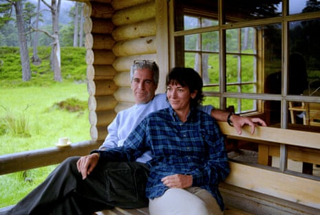 Ghislaine Maxwell and Jeffrey Epstein in this image released by the justice department.