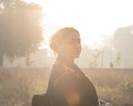 Neha Singh, who walks in 46C heat to the warehouse in which she works.