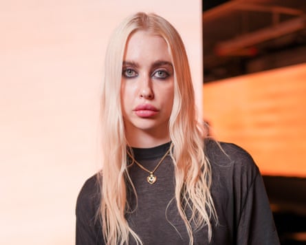 Euphoria actor Chloe Cherry backstage at the Balenciaga fashion show in Paris.