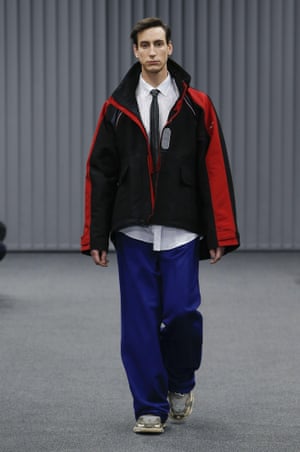 Tech-wear on the Balenciaga autumn catwalk.