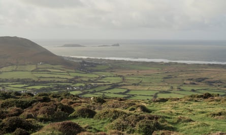Views towards Rhossili and Worm’s Head from the top of Llanmadoc Hill.
