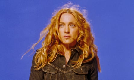 Madonna on the set of her Ray of Light video.