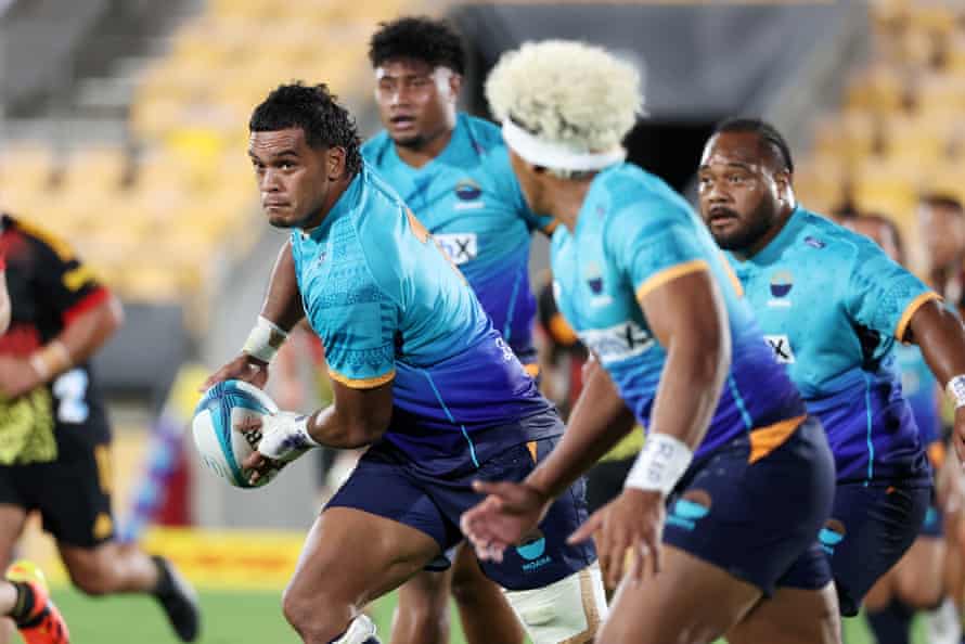 Solomon Funaki podczas starcia Moana Pacifica z Chiefs w zeszły weekend.