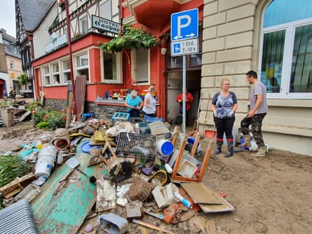 Haus Caspari, on the main square in Altenahr, in the aftermath of the 2021 flooding