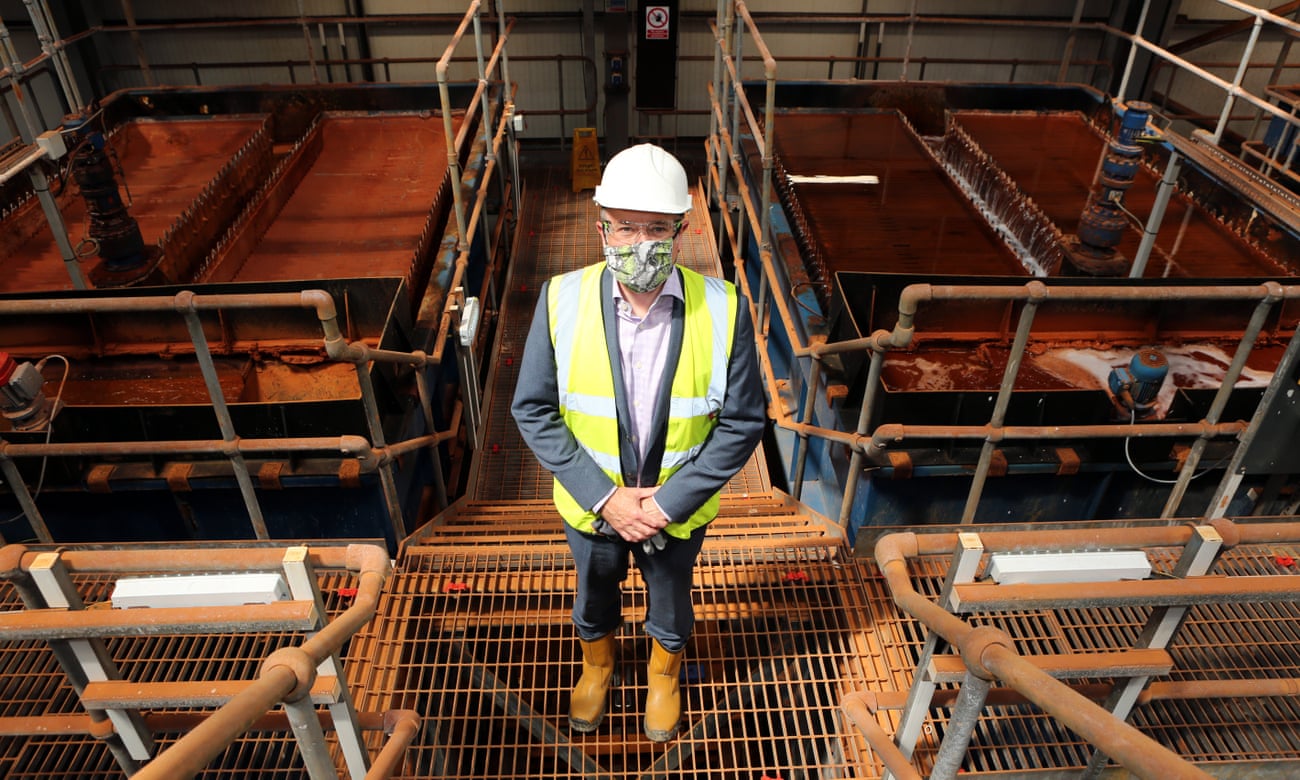 Chris Myers, the Durham County Council regeneration manager, at the Dawdon mine water treatment plant in Seaham