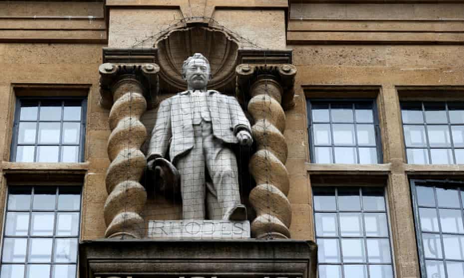 The statue of Cecil Rhodes at Oxford