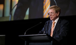 Kerry O'Brien speaks at a function