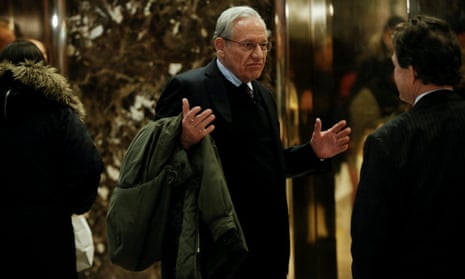 Bob Woodward seen at Trump Tower in New York in January 2017.