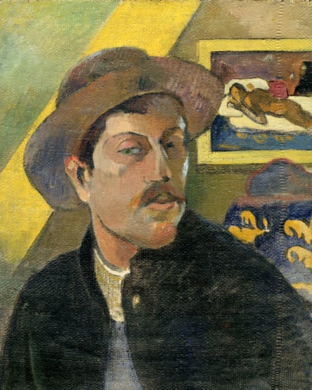 Self-Portrait with Manao Tupapau by Paul Gauguin.