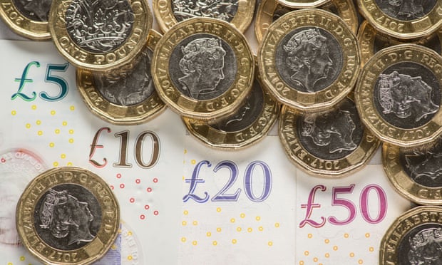 Pound notes and coins