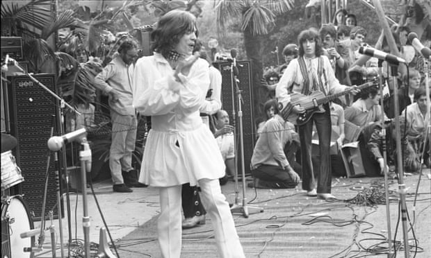 Mick Jagger wears Mr Fish at Hyde Park in 1969.