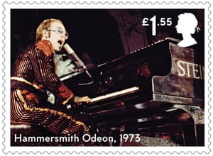 One of 12 Royal mail stamps issued as a tribute to the musical contribution of Elton John.