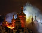 Cathedral burns at Unesco-listed Kyiv Pechersk Lavra after Russian attack