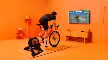 Home training with Zwift.