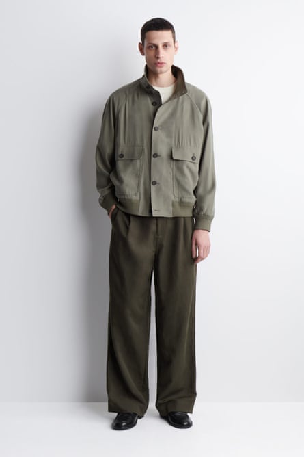 Cos Mock-neck Twill Blouson Jacket
