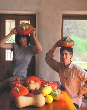 Brett Susanne Coulstock with pumpkins