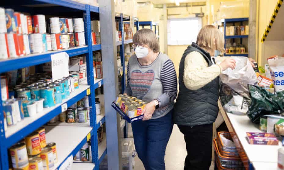Keeping the shelves stocked at the food bank in Canterbury
