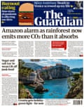Guardian front page, Thursday 15 July 2021