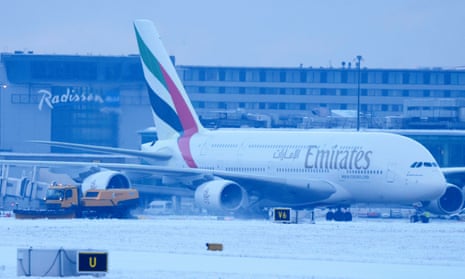 UK weather: Manchester airport reopens runways but warns of flight delays