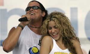 Singers Shakira and Carlos Vives perform in Leticia, Colombia