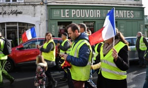 Gilets jaunes protestors in Rochefort, south-western France