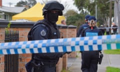 Police conduct a terror raid at a house on Ballarat Rd in Braybrook, Melbourne